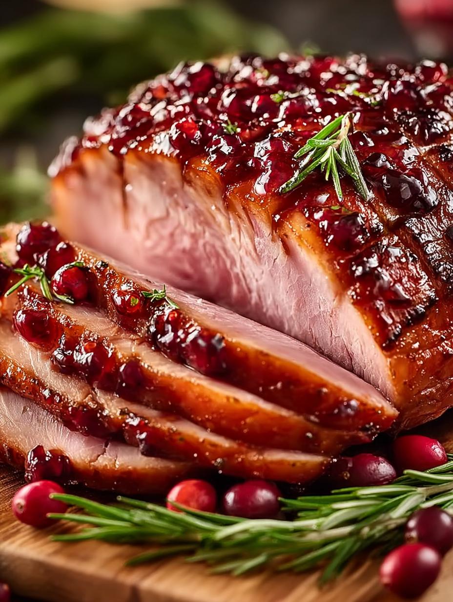 Delicious Cranberry Glazed Ham for the Holidays - Cranberry Glazed Ham - main visual representation