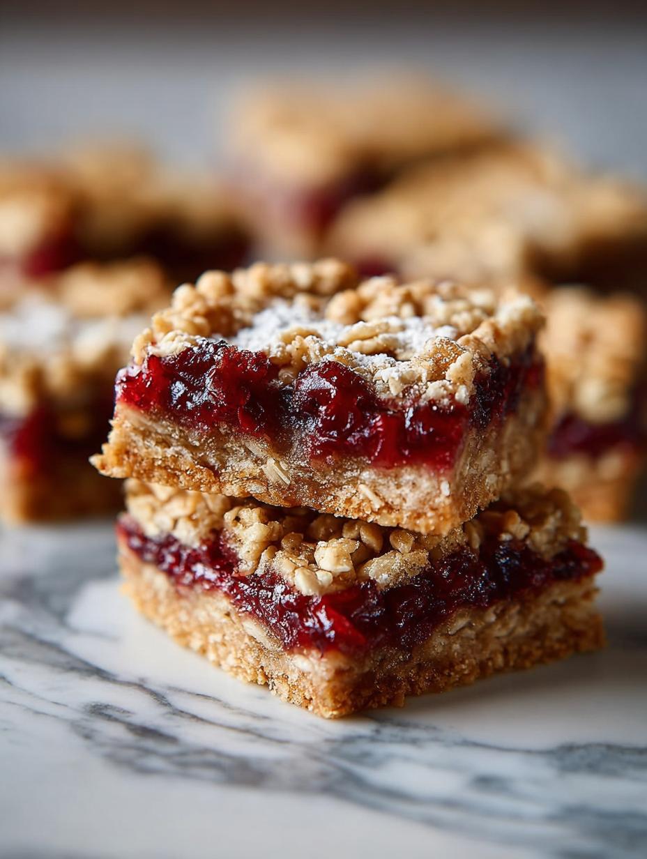 Irresistible Cranberry Oat Bars with Pecans fresh from the oven on a cooling rack