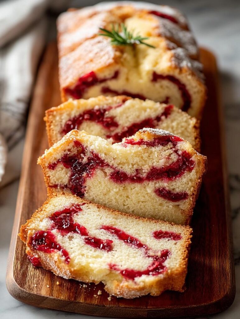 Cranberry Swirl Pound Cake
