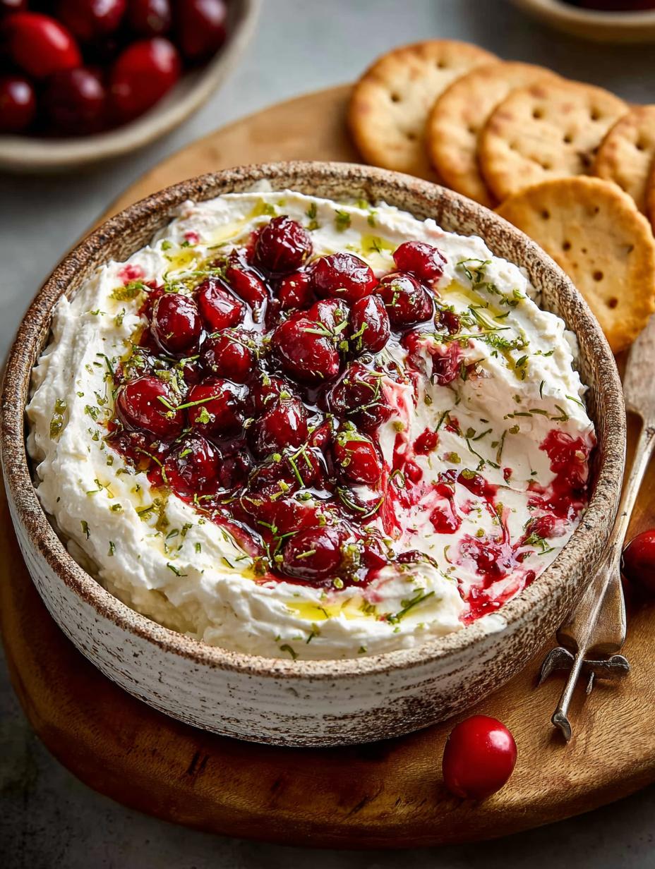 Delicious Cranberry Whipped Feta Dip for Your Gatherings - Cranberry Whipped Feta Dip - additional detail