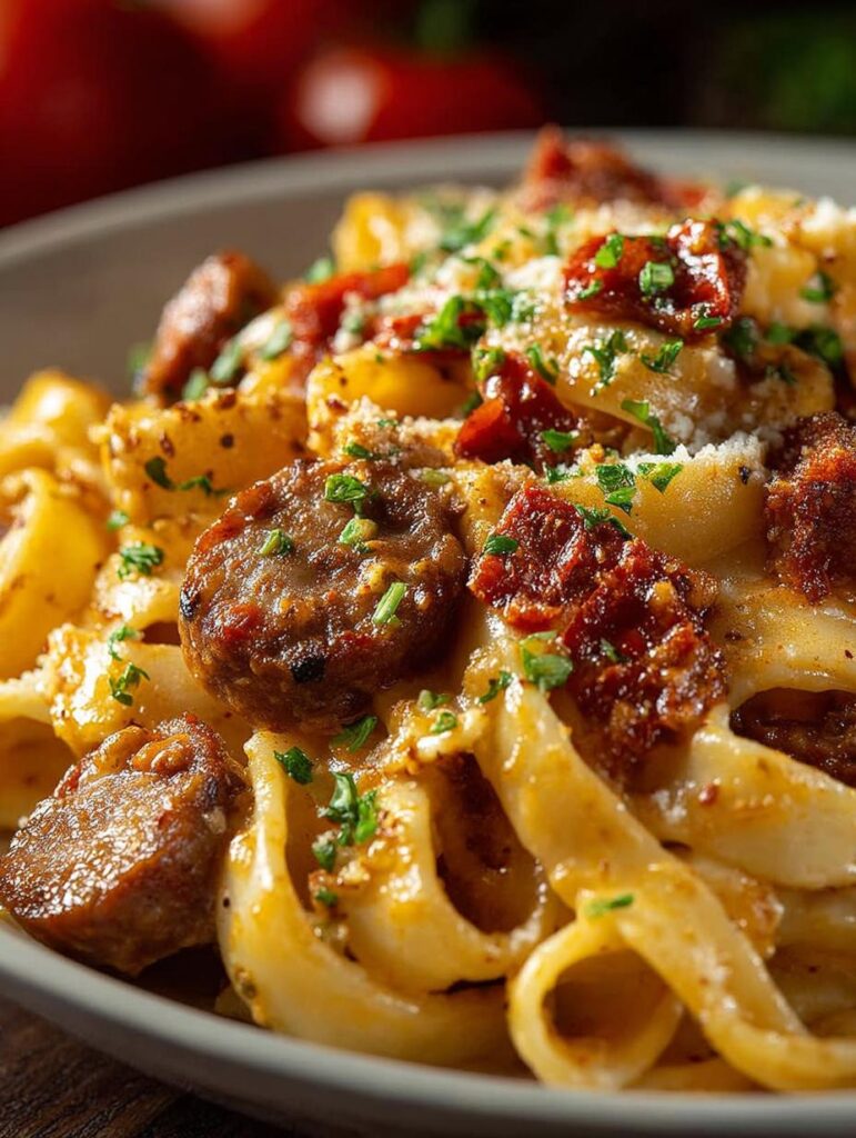 Creamy Cajun Sausage Pasta