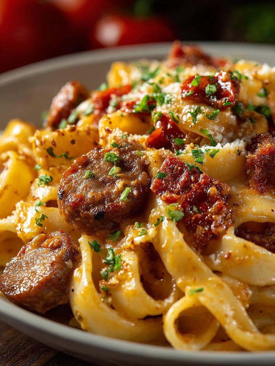 Creamy Cajun Sausage Pasta