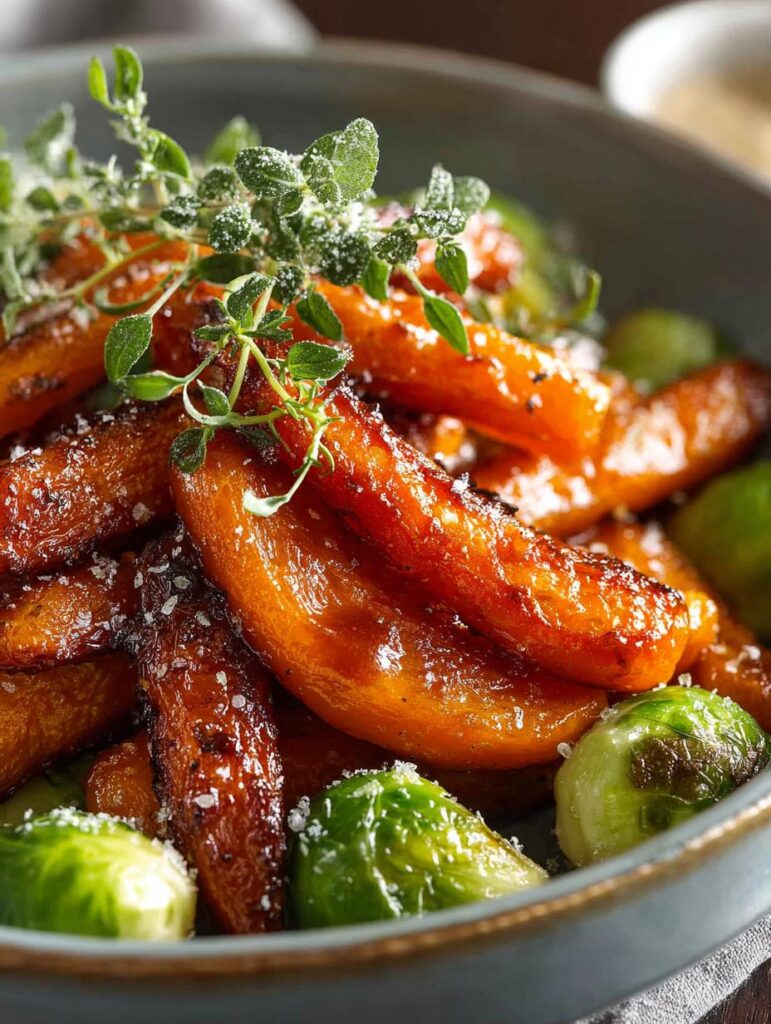 Crispy Maple Glazed Carrots