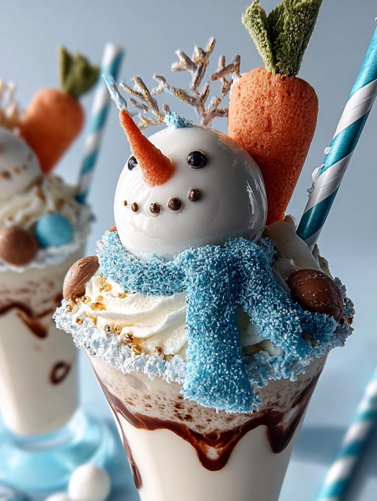 Cutest Melting Snowman Milkshake