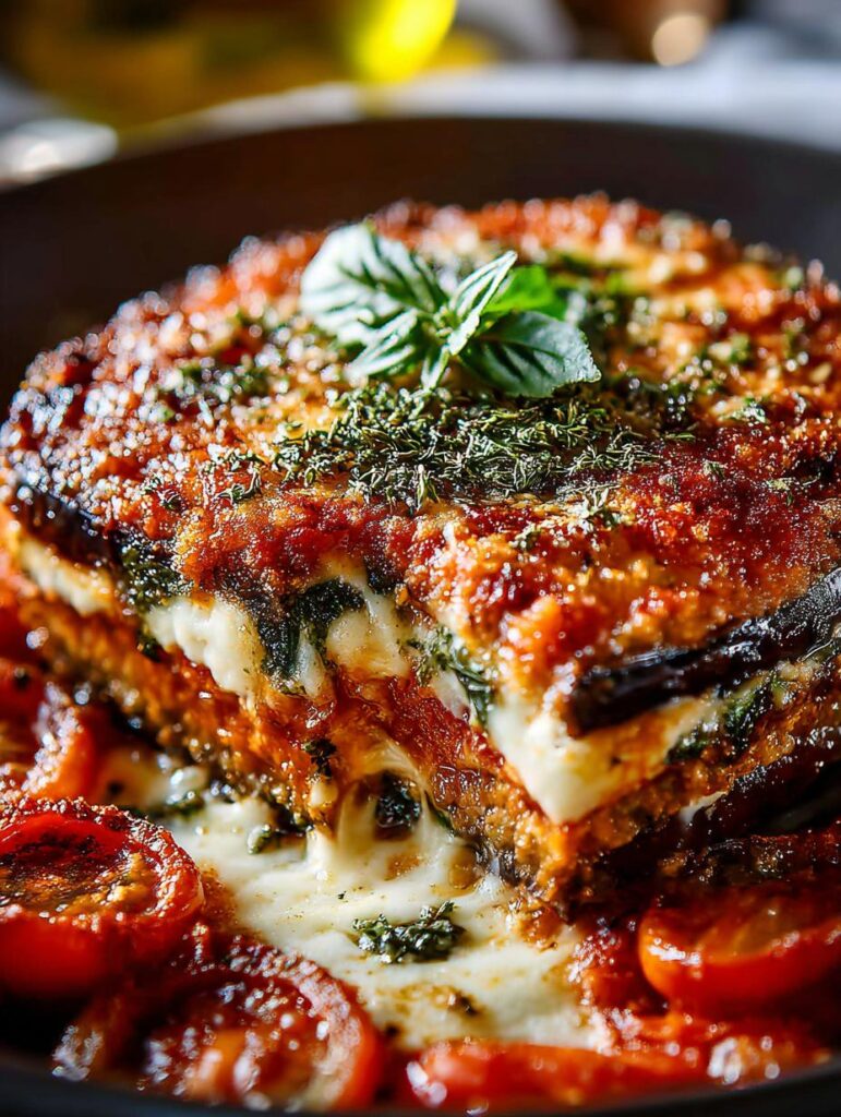 Eggplant Parmesan with Cheese