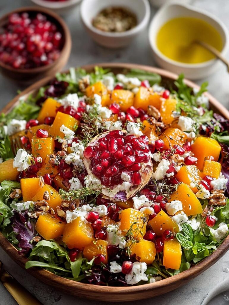 Festive Persimmon Pomegranate Salad