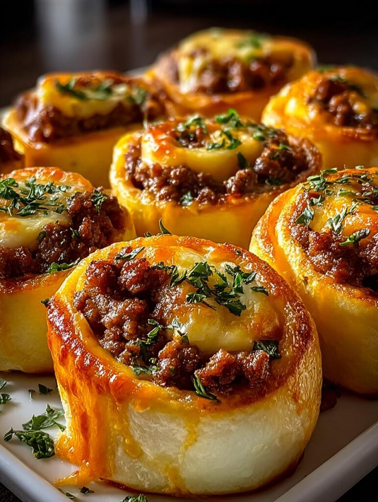 Garlic Butter Cheeseburger Rollups