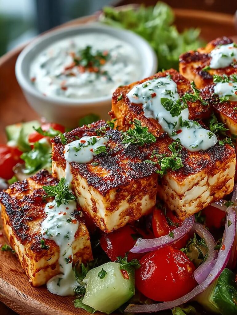 Greek Style Tofu Souvlaki