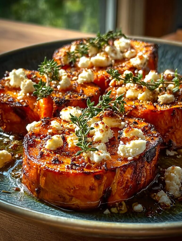 Honey Feta Sweet Potatoes