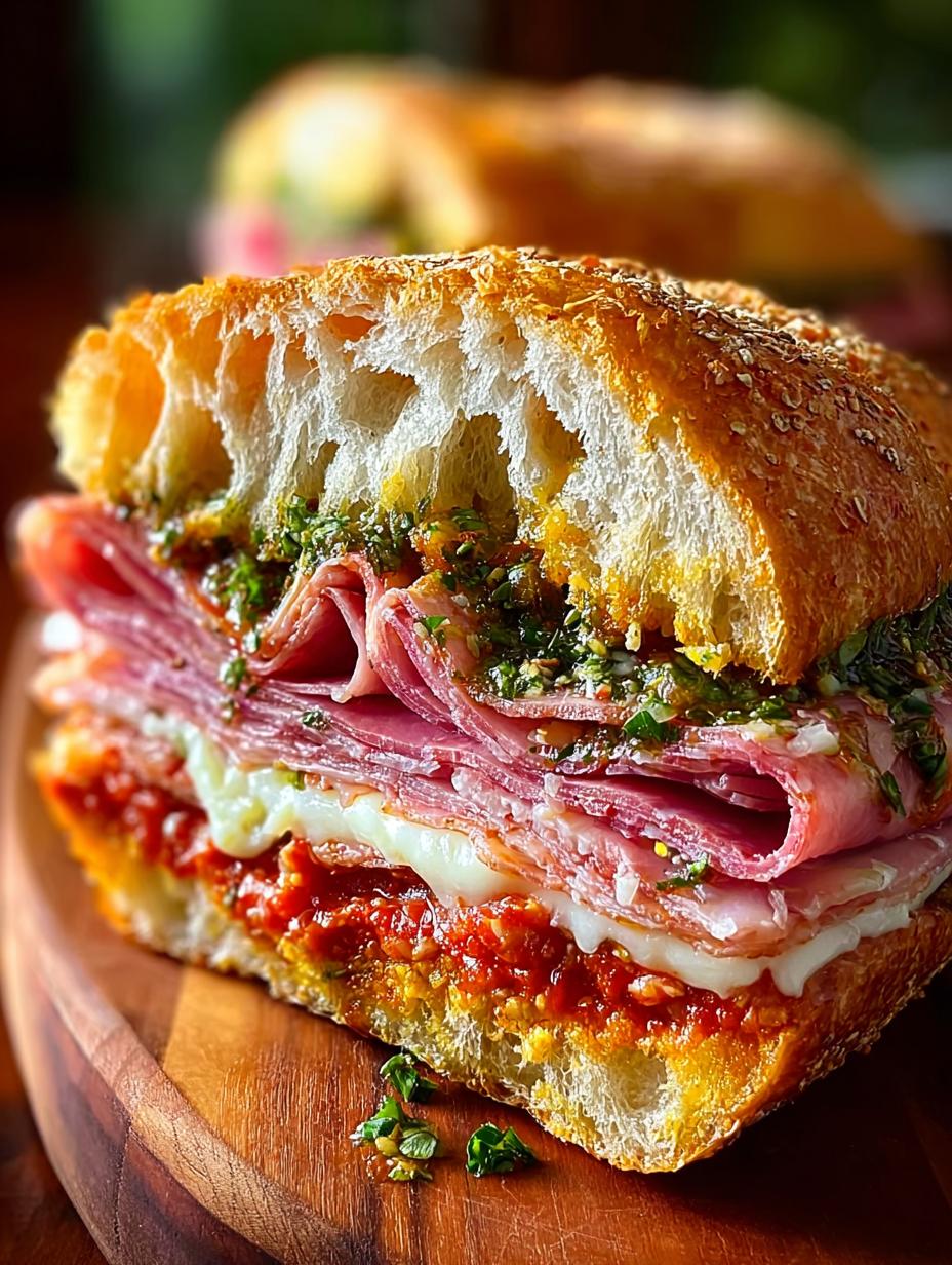Italian Muffuletta Sandwich: 5 Bold Flavors to Savor - Italian Muffuletta Sandwich - additional detail