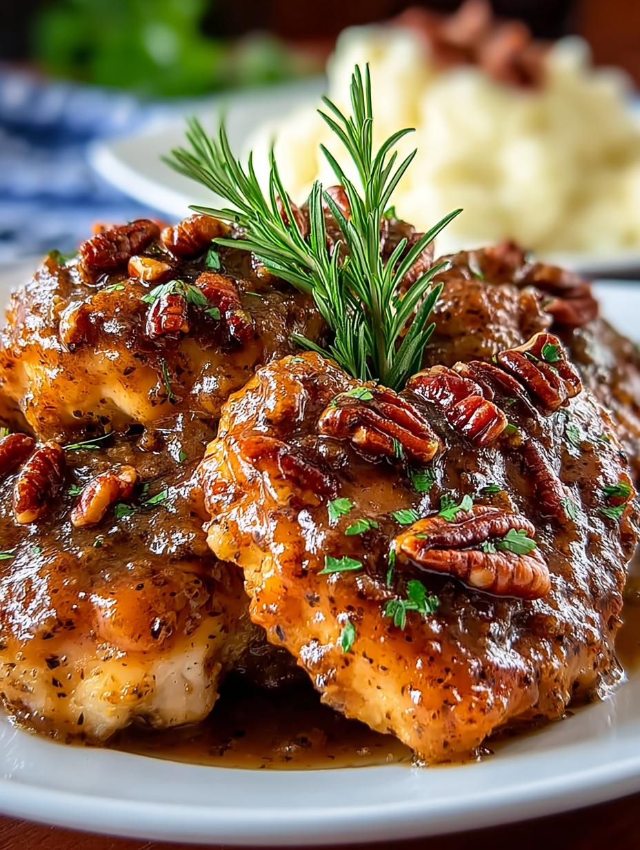 Delicious Maple Bourbon Pecan Chicken Recipe for Dinner - Maple Bourbon Pecan Chicken - additional detail