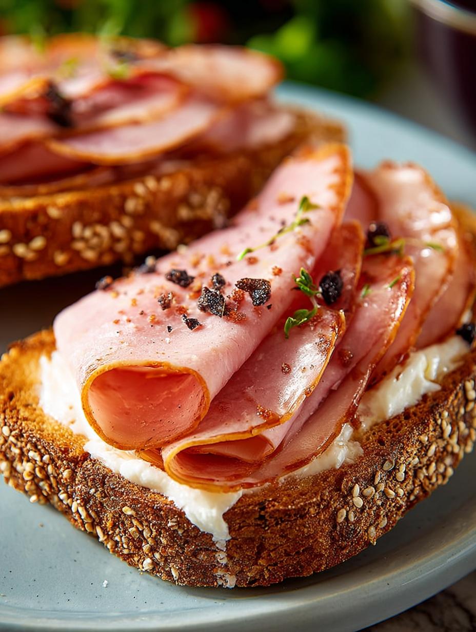 Delicious Mortadella Camembert Toast for Breakfast - Mortadella Camembert Toast - main visual representation