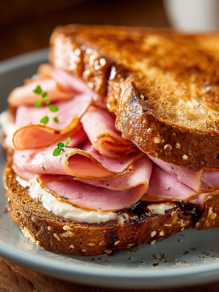 Mortadella Camembert Toast