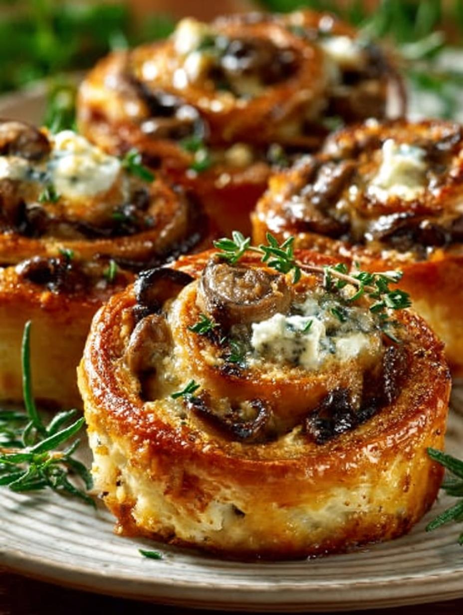 Mushroom Cheese Pinwheels: 12 Irresistible Bites to Savor - Mushroom Cheese Pinwheels - main visual representation