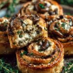 Mushroom Cheese Pinwheels