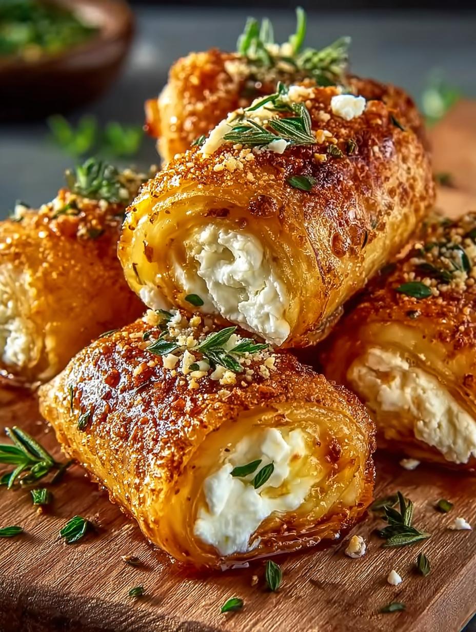Oven Fried Feta Rolls