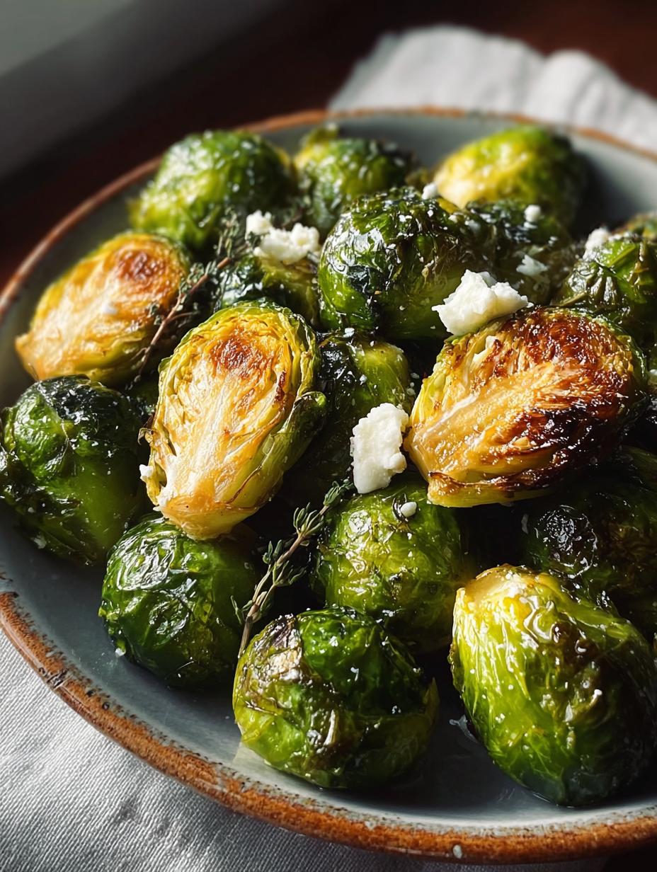 Oven Roasted Brussels Sprouts with Goat Cheese Delight - Oven Roasted Brussels Sprouts - main visual representation