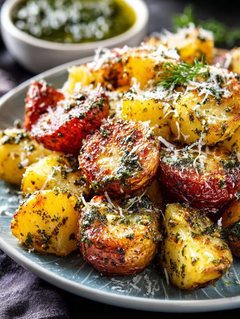 Parmesan Pesto Roasted Potatoes