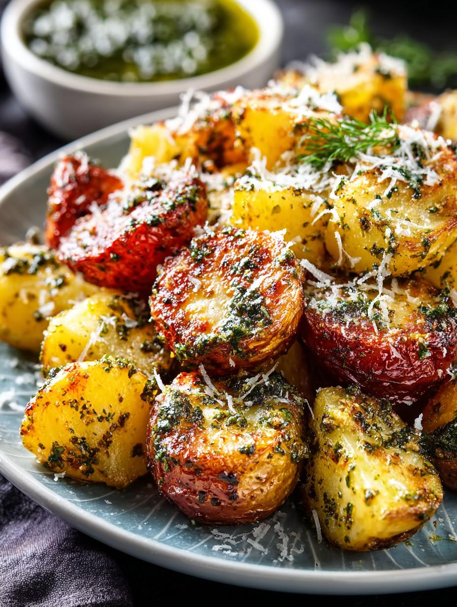 Parmesan Pesto Roasted Potatoes
