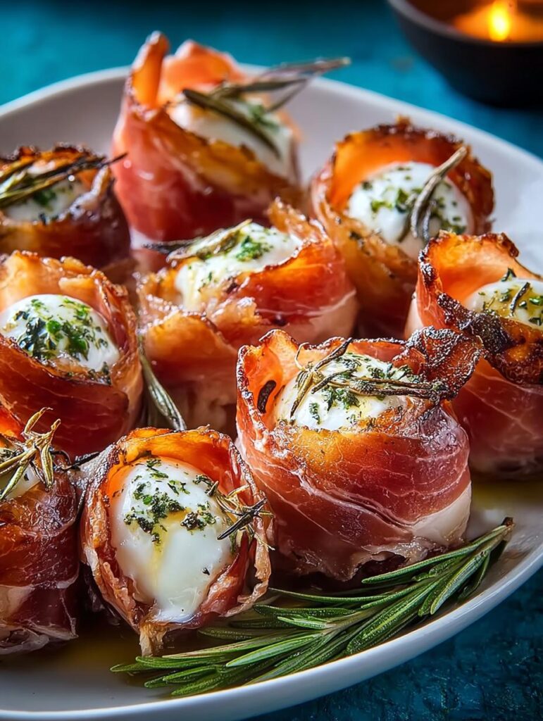 Prosciutto Wrapped Mozzarella Bites