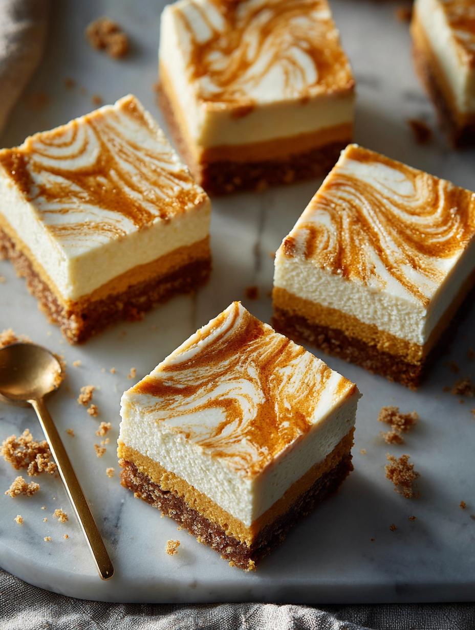 Pumpkin Cheesecake Bars with Gingersnap Crust Delight - Pumpkin Cheesecake Bars with - additional detail