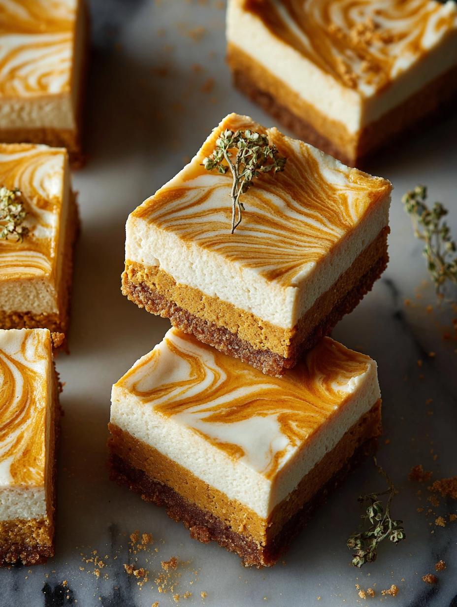 Pumpkin Cheesecake Bars with
