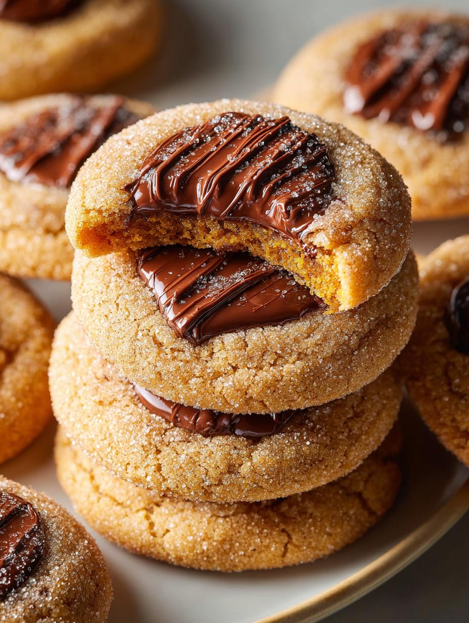 Pumpkin Nutella Cookies That Will Delight Your Fall Season - Pumpkin Nutella Cookies - additional detail