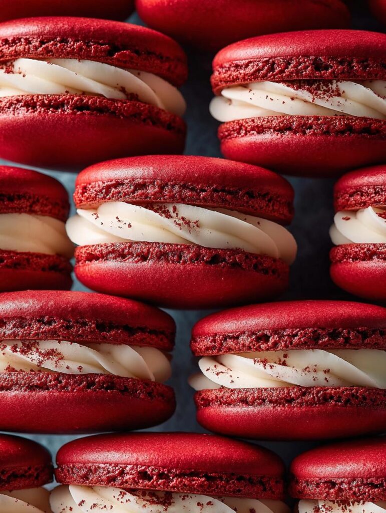 Red Velvet Macarons with