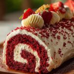 Red Velvet Roll Slice