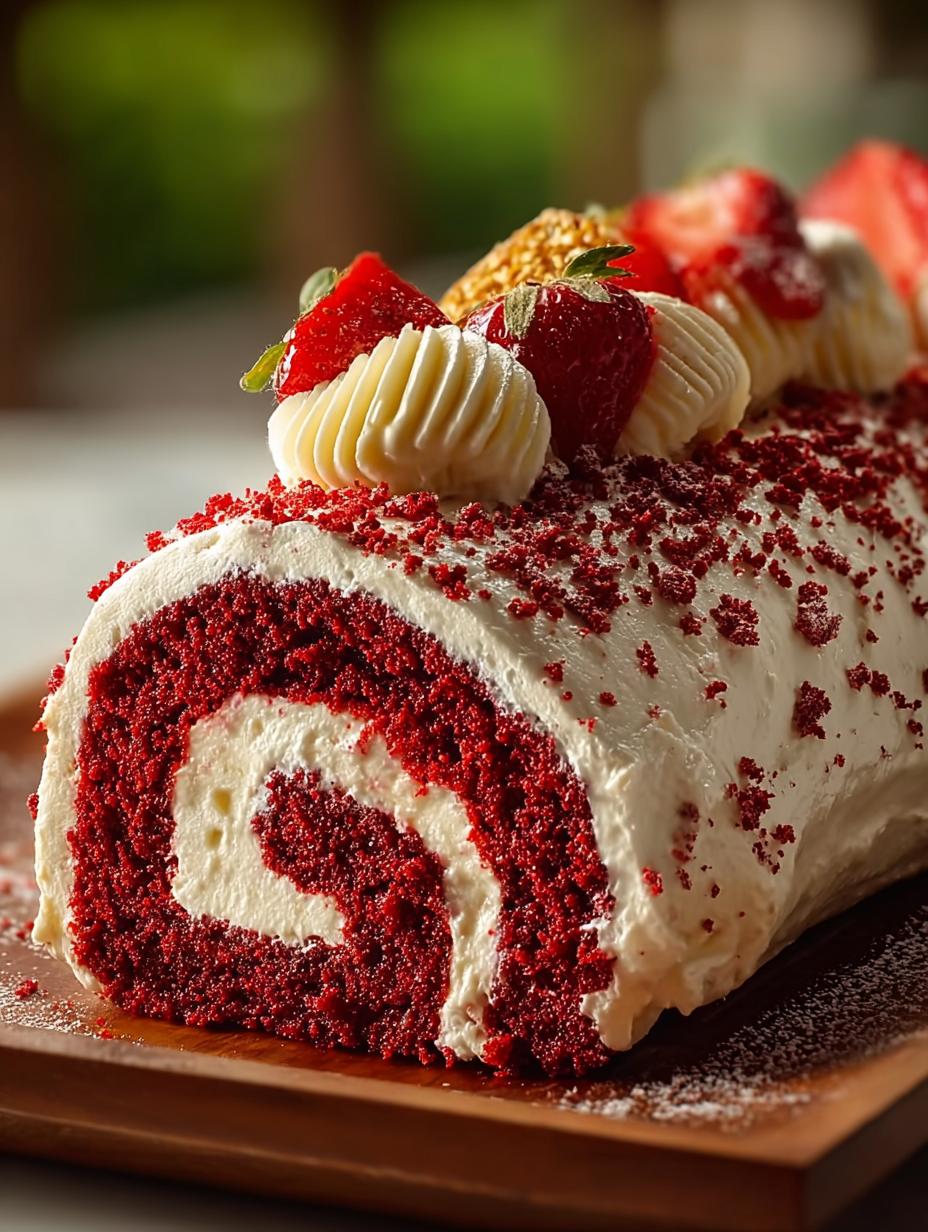 Red Velvet Roll Slice