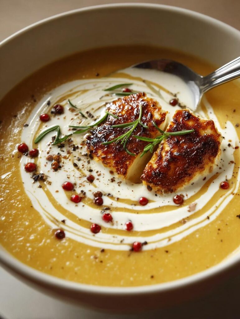 Roasted Feta Soup with