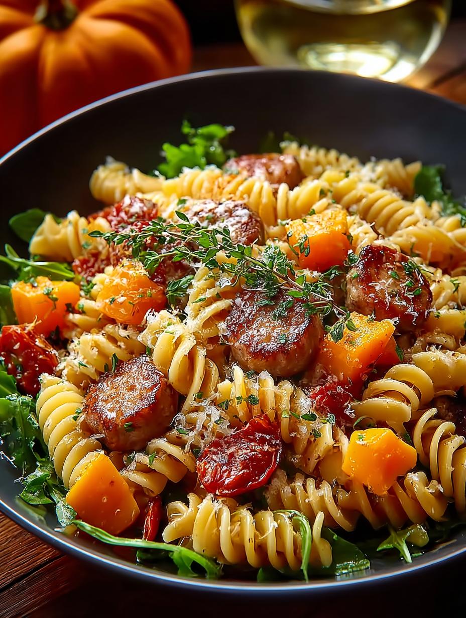 Sausage Pasta with Brussels: 5 Cozy Fall Favorites - Sausage Pasta with Brussels - additional detail