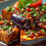 Spicy Garlic Aubergine Eggplant