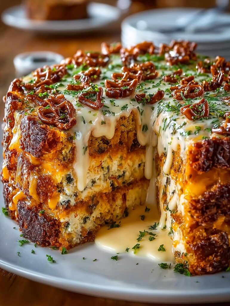 Spicy Ranch Pretzel Cake