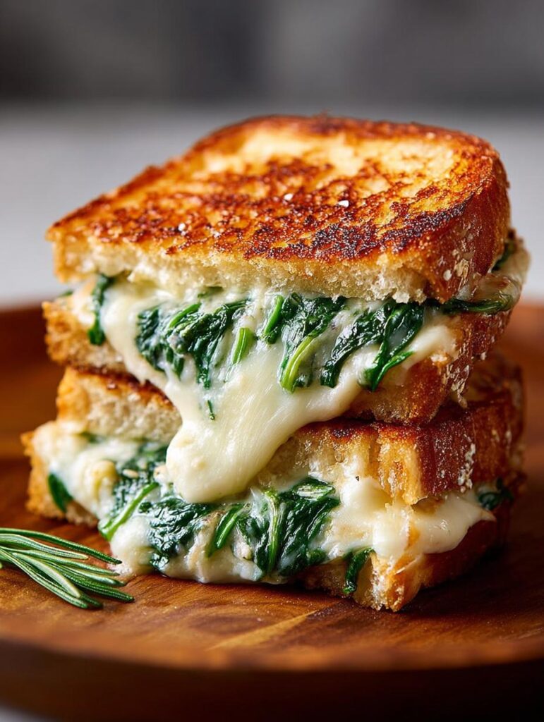 Spinach Artichoke Grilled Cheese