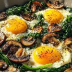 Spinach Mushroom Breakfast Skillet