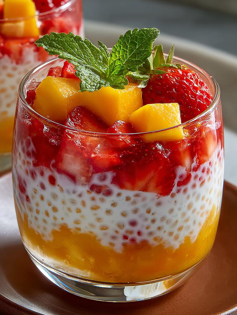 Strawberry Mango Sago Creamy Delightful Treat 5 Strawberry Mango Sago Creamy Delightful Treat - Strawberry Mango Sago Creamy - main visual representation