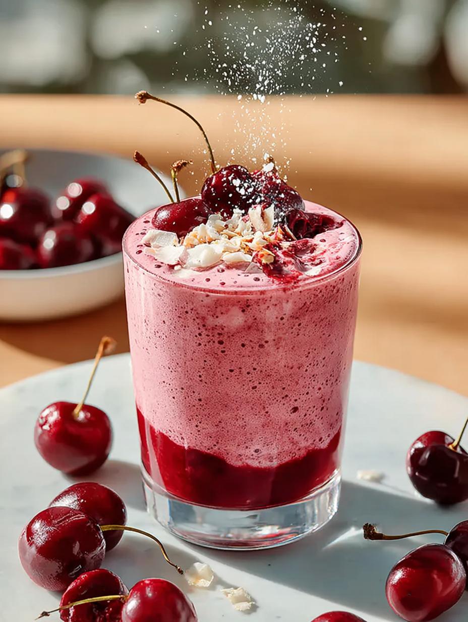 Delicious Sweet Cherry Smoothie with Tropical Twist - Sweet Cherry Smoothie - main visual representation