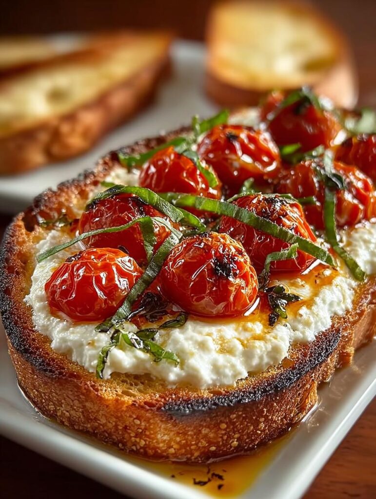 Three Cheese Tomato Bruschetta