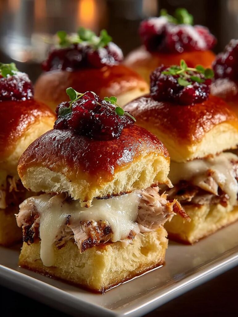 Turkey Cranberry Sliders Holiday