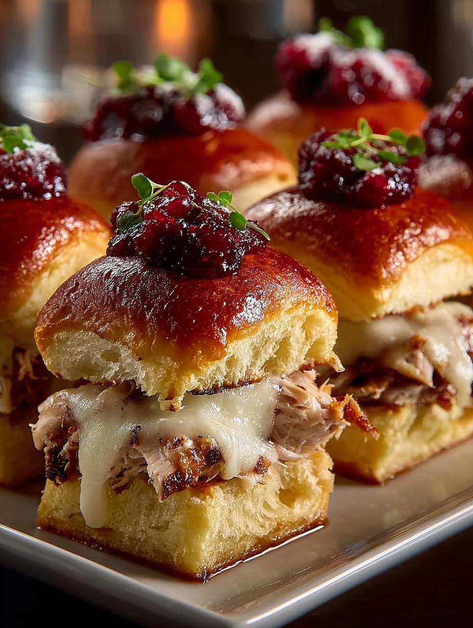Turkey Cranberry Sliders Holiday