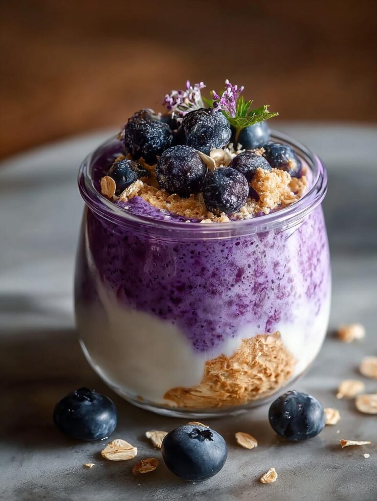 Ube Cheesecake Overnight Oats
