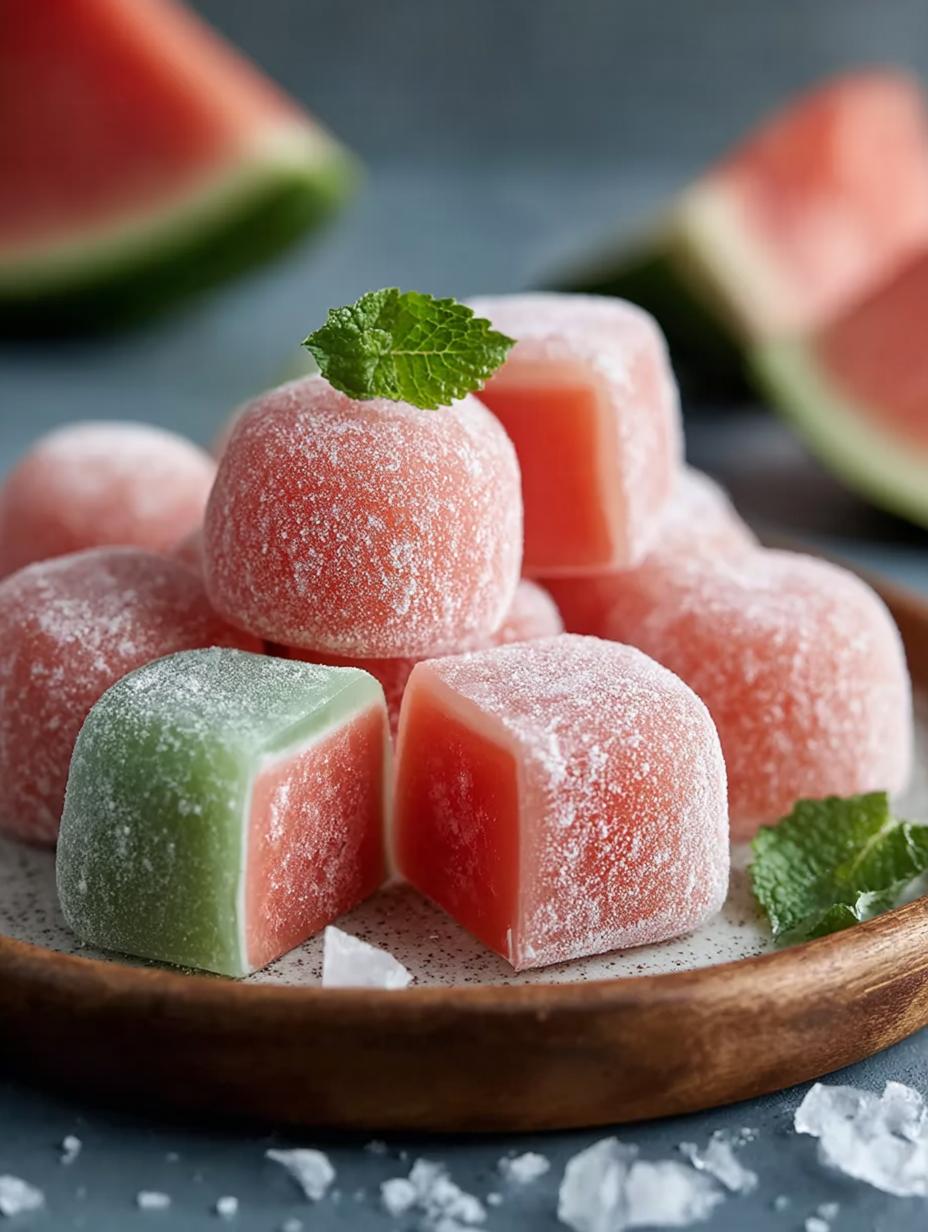 Watermelon Mochi: 4 Refreshing Summer Sweet Treats - Watermelon Mochi - main visual representation