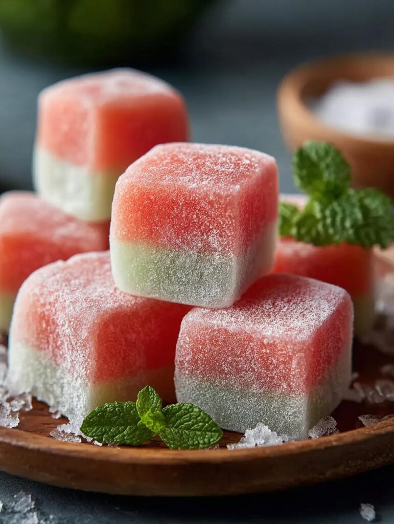 Watermelon Mochi
