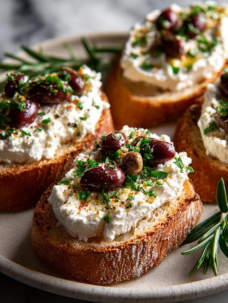 Delicious Whipped Feta Crostini Appetizer Recipe - Whipped Feta Crostini Appetizer - main visual representation
