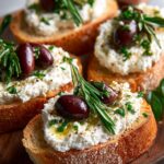 Whipped Feta Crostini Appetizer
