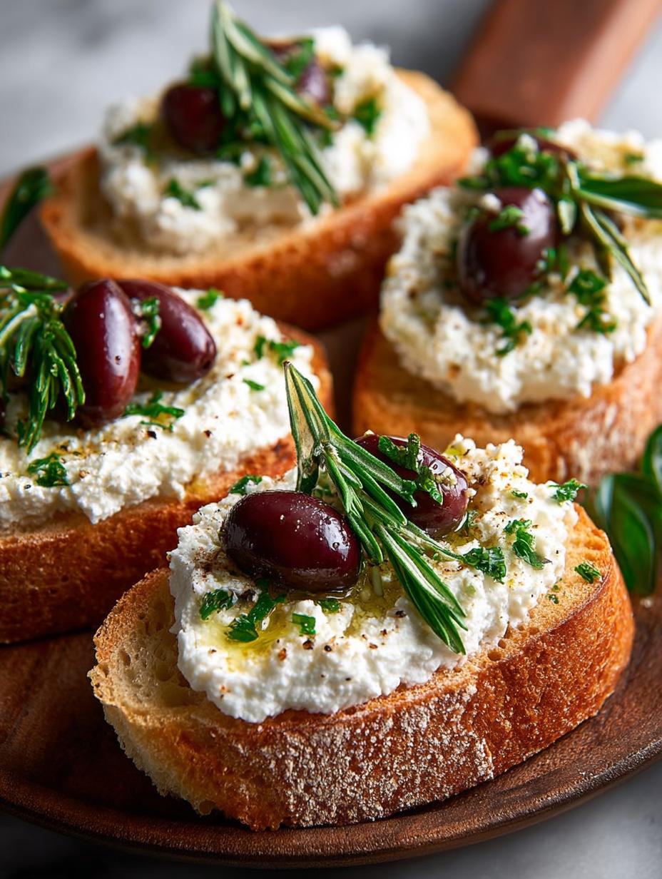 Whipped Feta Crostini Appetizer