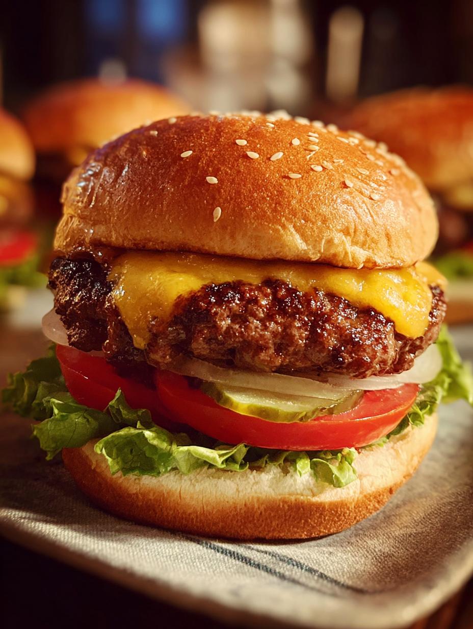 Juicy Air Fryer Hamburgers in 10 Minutes - Air Fryer Hamburgers - main visual representation