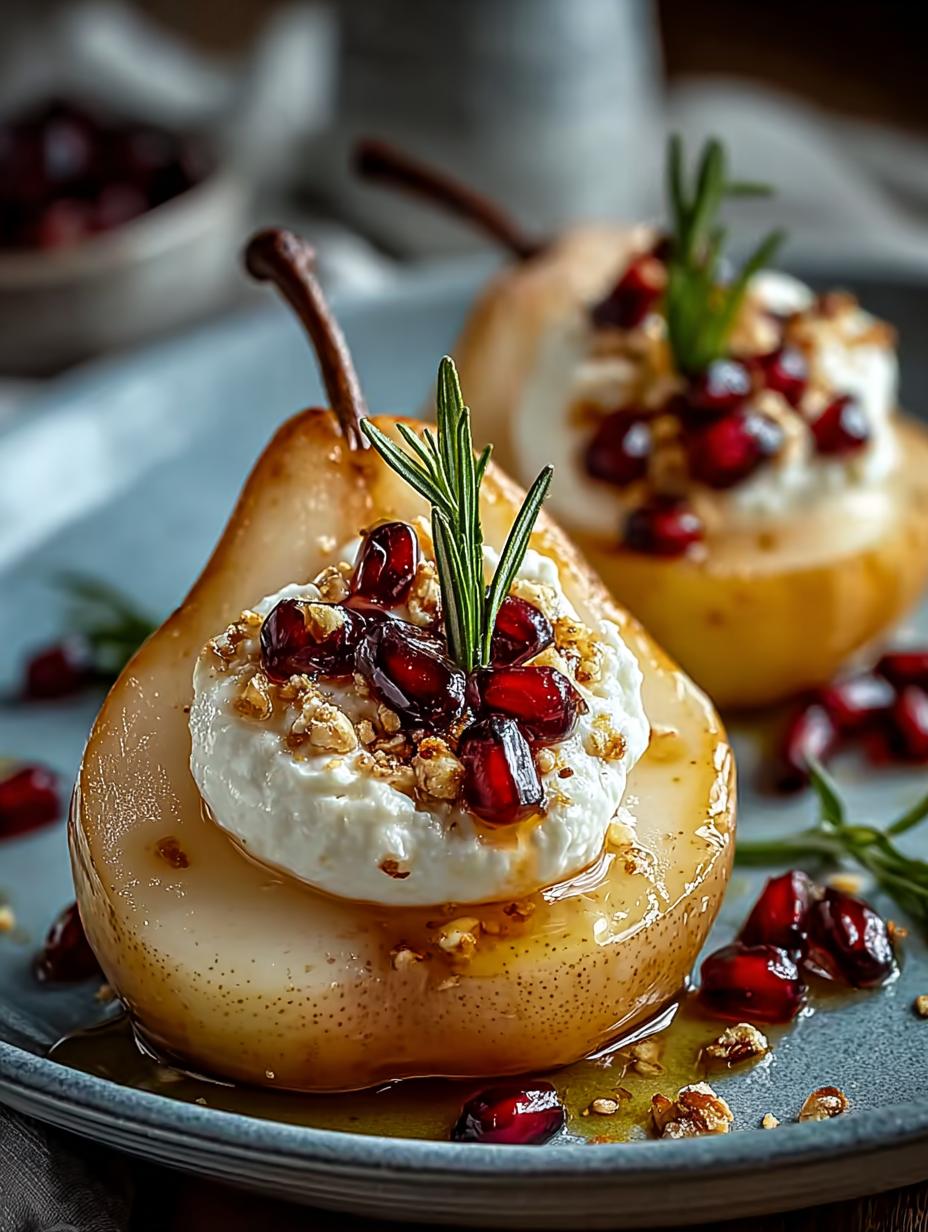 Delicious Baked Pears with Goat Cheese and Honey - Baked Pears with Goat - additional detail