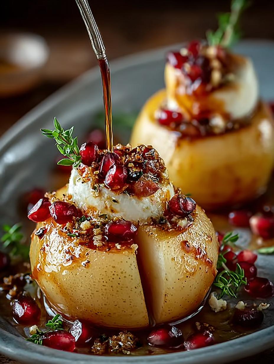 Baked Pears with Goat
